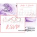 Hearts Wedding RSVP card,Coral Hearts Wedding RSVP cards,(018w)